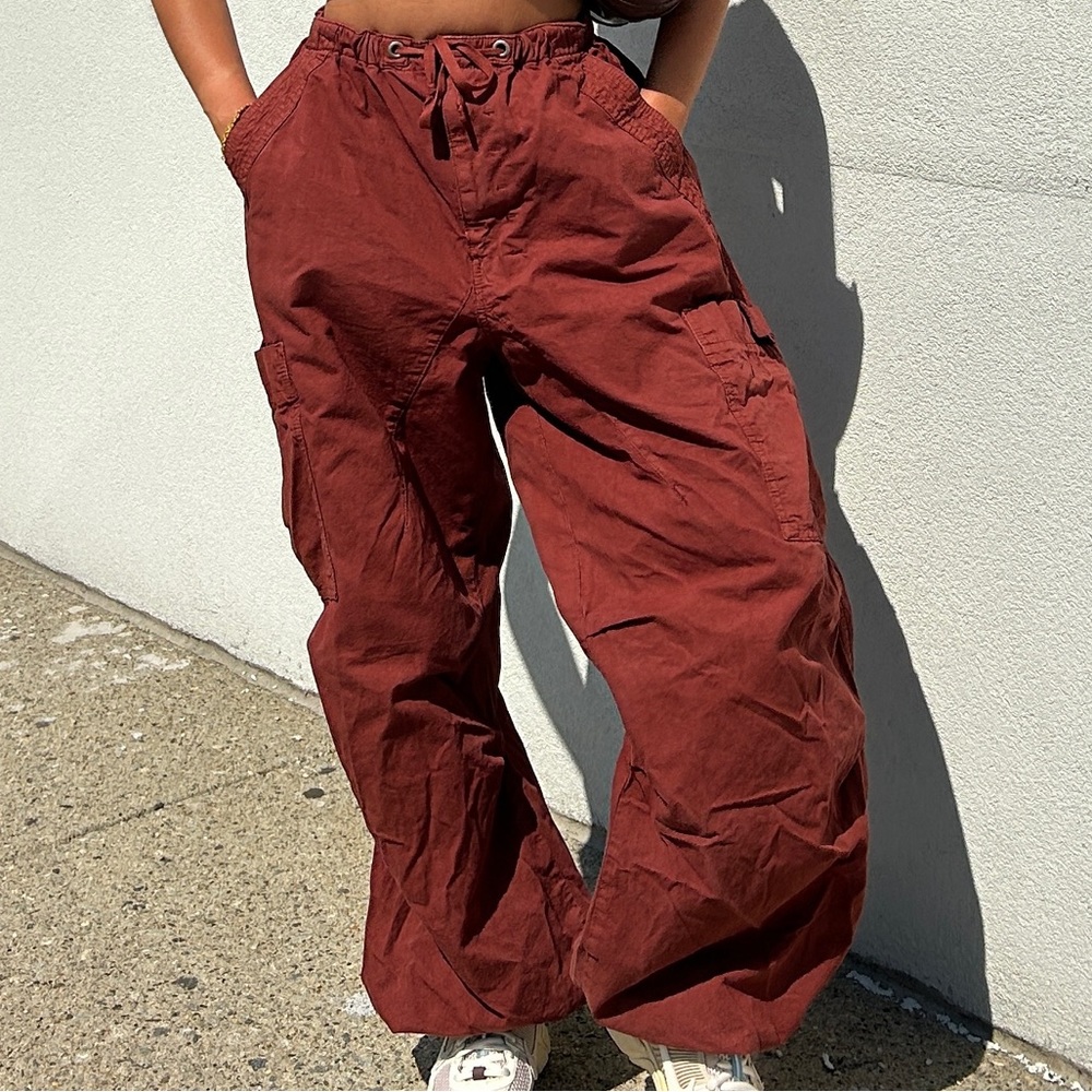 Jaded London Burgundy Cargo Pants